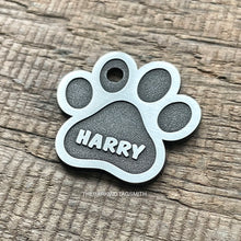 Load image into Gallery viewer, Paw Print Pet ID Tag