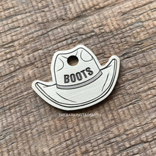 Load image into Gallery viewer, Cowboy Hat Pet ID Tag