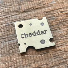 Load image into Gallery viewer, Cheddar Cheese Slice Pet ID Tag