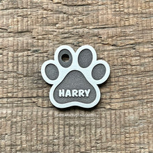 Load image into Gallery viewer, Paw Print Pet ID Tag