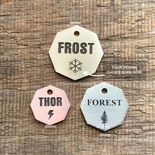 Load image into Gallery viewer, Choose Your Design - Octagon Pet ID Tag