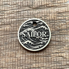 Load image into Gallery viewer, Ocean Waves Pet ID Tag