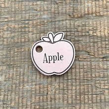 Load image into Gallery viewer, pet tag shaped as an apple | Custom Pet Tag | The Barking Tagsmith Australia