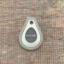 Load image into Gallery viewer, pet tag shaped as an avocado | Custom Pet Tag | The Barking Tagsmith Australia