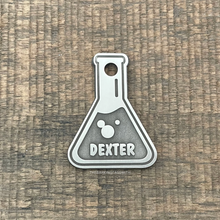Load image into Gallery viewer, Science Beaker Shape Pet Tag | Custom Pet Tag | The Barking Tagsmith Australia