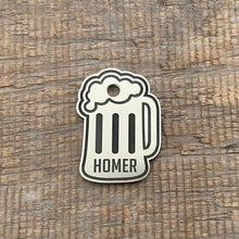 Load image into Gallery viewer, pet tag shaped as a beer | Custom Pet Tag | The Barking Tagsmith Australia