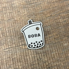 Load image into Gallery viewer, Boba Tea Shaped Pet ID Tag | Custom Pet Tag | The Barking Tagsmith Australia