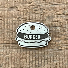 Load image into Gallery viewer, Burger shaped pet ID tag | Custom Pet Tag | The Barking Tagsmith Australia