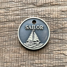 Load image into Gallery viewer, Sailboat Ocean Pet ID Tag