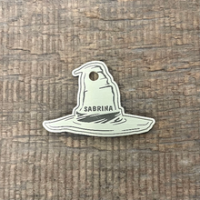 Load image into Gallery viewer, Engraved Witches Hat Dog Tag | Custom Pet Tag | The Barking Tagsmith Australia