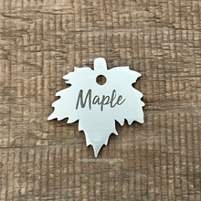 Load image into Gallery viewer, Maple Leaf Shape Pet Tag | Custom Pet Tag | The Barking Tagsmith Australia