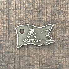 Load image into Gallery viewer, Pirate Flag Shape Pet Tag | Custom Pet Tag | The Barking Tagsmith Australia
