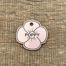 Load image into Gallery viewer, Poppy Flower Shape Pet Tag | Custom Pet Tag | The Barking Tagsmith Australia