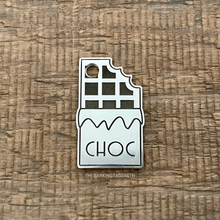 Load image into Gallery viewer, Chocolate Bar Shape Pet ID Tag | Custom Pet Tag | The Barking Tagsmith Australia