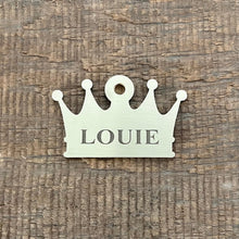 Load image into Gallery viewer, Crown shaped pet ID tag | Custom Pet Tag | The Barking Tagsmith Australia