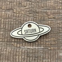 Load image into Gallery viewer, Planet shape pet tag | Custom Pet Tag | The Barking Tagsmith Australia