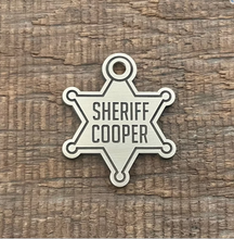 Load image into Gallery viewer, Sheriff Badge Pet ID Tag