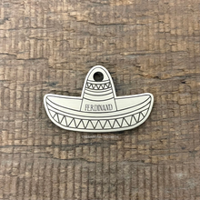 Load image into Gallery viewer, Sombrero hat shape pet tag | Custom Pet Tag | The Barking Tagsmith Australia